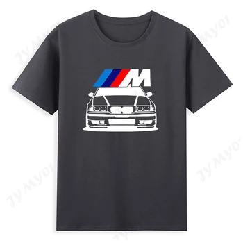 Letné Mužov Tričko Auto Štýl Značky BMW Luxusné Oblečenie z Čistej Bavlny ONeck Úžasné Mužov Auto Vzor T-shirt Obrázok 2