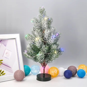 35 CM Flash Umelý Strom Svetelný Vianočný Stromček Ploche Nesmrteľný Výzdoba Domov Vianočný Darček Decor Adornos Navidenos