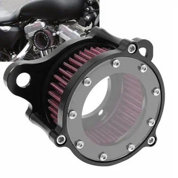 Upravený motocykel Chrome CNC hliníkové vintage vzduchu filter čističom pre Harley Sportster XL 883/1200 2004-2016 Obrázok 2