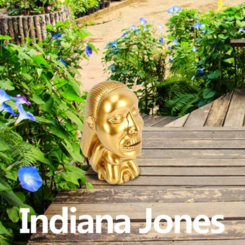 Indiana Jones Idol Zlaté Plodnosť Socha Živice Plodnosť Idol Plastika s Okom Rozsahu Raiders of The Lost Ark Cosplay Rekvizity Obrázok 2