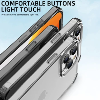 IPAKY pre iPhone 13 Prípade 13 Pro Mini Prípade, HD Crystal Clear Tenké Shockproof Transparentné puzdro pre iPhone 13 Pro Max Prípade