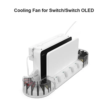 Hlavnú Jednotku Base Chladič S Led Chladiaci Ventilátor Turbo Radiátor Base Chladiaci ventilátor pre Nintendo Prepínač OLED Príslušenstvo