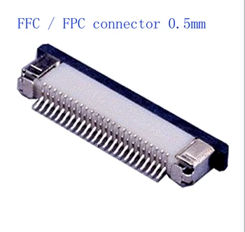 100ks FFC / FPC konektor 0,5 mm 4 Pin 5 6 7 8 10 12 14 16 18 20 22 24 26 28 30P Zásuvky Typ Pásky Plochý Konektor Top Kontakt