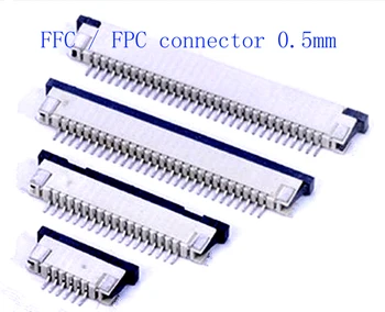 100ks FFC / FPC konektor 0,5 mm 4 Pin 5 6 7 8 10 12 14 16 18 20 22 24 26 28 30P Zásuvky Typ Pásky Plochý Konektor Top Kontakt Obrázok 2