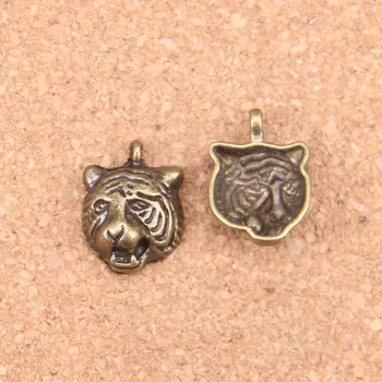 100ks Charms hlava tigra 18x13mm Starožitné Prívesky,Ročník Tibetskej Strieborné Šperky,DIY náramok náhrdelník