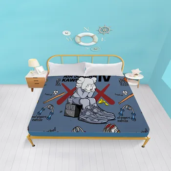 Karikatúra Tlače Posteľ List obliečka na Vankúš posteľná bielizeň Vybavené List prehoz cez posteľ Matrac Kryt s Elastické Kapely