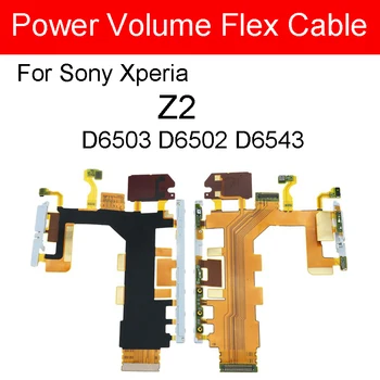 Základná Doska Flex Kábel Hlasitosti Tlačidlo Napájania & Mikrofón Flex Pre Sony Xperia Z2 D6503 D6502 D6543 Náhradné Diely