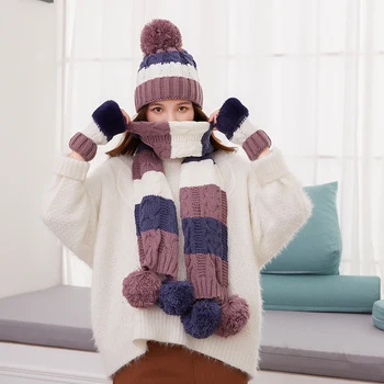 Módny Klobúk zmes Zimných nový kórejský 2021 pletený šál žien darček teplé módne vlny klobúk studenej dôkaz šál rukavice versatil