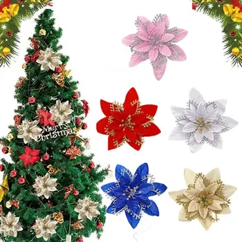 Vianoce Svadba Domov Nový Rok Veselé Vianoce Falošné Kvet Vianočný Strom Decor Vianočné Ozdoby Umelý Kvet