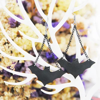 Nový Dizajn Roztomilý Netopierov Náušnice Ženy Halloween Šperky Príslušenstvo Tvorivé Podivné Halloween Bat Náušnice Obrázok 2