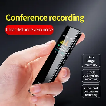Digitálny Hlasový Záznamník Konferencie, Nahrávanie Zvuku Inteligentnej Redukcie Šumu Tri Citlivý Mikrofón, Záznamník Zliatiny Zinku