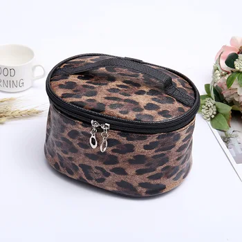 Nové módne leopard PU kozmetická taška prípadoch príležitostné tlače ženy tvoria taška na cestovanie Organizátor umývanie make-up prípade krásy taška