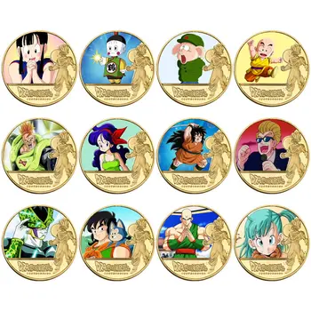 Anime Dragon Ball 24K zlatou Fóliou Bankoviek Cartoon Pamätné Výzvou Mince Darčeky pre Momery Suvenír Kolekcie Home Decor Obrázok 2