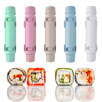 Rýchle Diy Sushi Maker Nastaviť Stroj Ryža Formy Bazooka Roller Kit Zeleniny, Mäsa Koľajových Nástroj DIY Kuchynské Náradie Gadgets Príslušenstvo Obrázok 2