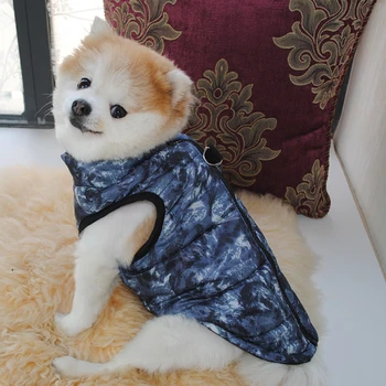 Tie-dye Teplé Pet Oblečenie pre Psa Oblečenia Pre Malé Psie Kabát, Bundu Šteňa Zimné Pet Oblečenie pre Psov Vesta Psa Bunda Chihuahua