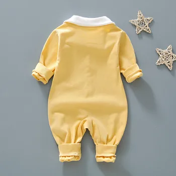 1. Dieťa narodeniny Romper jar jeseň handričku pre novorodenca dievčatá oblečenie oblečenie nastaviť jumpsuit dojčenské oblečenie remienky deti kabát Obrázok 2
