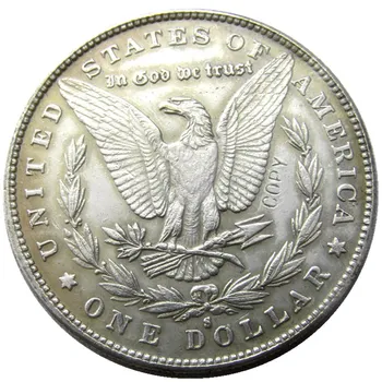 28pcs Morgan Dolárov 1878-1921 Rôzne Dátumy 'S' Mincovne Strieborné Pozlátené Kópie Mincí Vysokej Kvality Obrázok 2