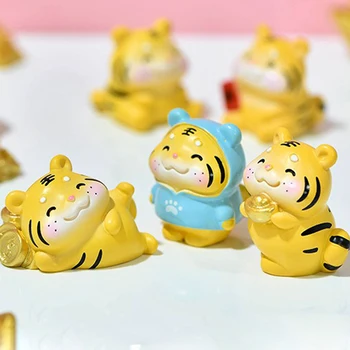 DIY Mini kawaii Miniatúrne Záhrada Ozdoba Interiéru Hrniec Plavidlá Rok Tigra Príslušenstvo domova nový rok 2022 deti hračka darček