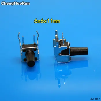 ChengHaoRan 10pcs Hmatové Takt Push Button Micro Switch Pravý Uhol stent,6x6x5/6/7/8/11 mm Obrázok 2