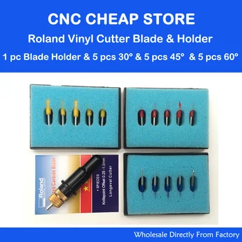 Roland Black Vinyl Cutter Držiak Žiletky + 5 ks 45 + 5 ks 60 +5pc 30 Stupeň Roland Liyu Signcut Vinyl Cutter Čepele Obrázok 2