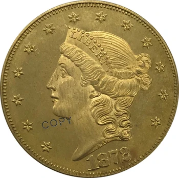 S 1872 Spojené Štáty 20 Dvadsať Dolárov Slobody Head Double Eagle s mottom Zlaté mince Mosadz Zberateľstvo Kópiu Mince