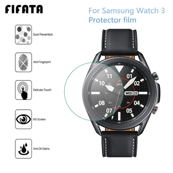 FIFATA 2ks Tvrdeného Skla Film & Mäkké TPU Clear Screen Protector Samsung Galaxy Sledujte 3 41MM 45MM Watch3 Film Príslušenstvo Obrázok 2