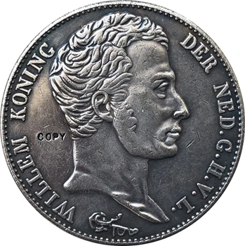 Holandsko 1831 3 Guldenu kópiu mince je 40 MM