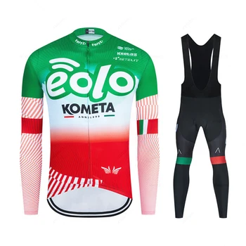 Eolo Kometa Jar Quick-dry Dlhý Rukáv Cyklistické Dresy MTB Cyklistické Oblečenie Jednotné Racing Cyklistické Oblečenie Maillot Ropa Ciclismo