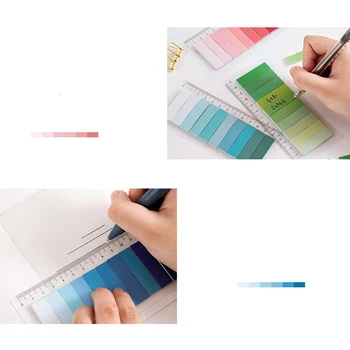 150 Rainbow Index Farby Poznámkový Blok Nálepka Nálepka Nálepka Papierové Nálepky Roztomilý Papiernictvo Poznámkový Blok Sticky Note Študent Kancelárske Potreby Obrázok 2
