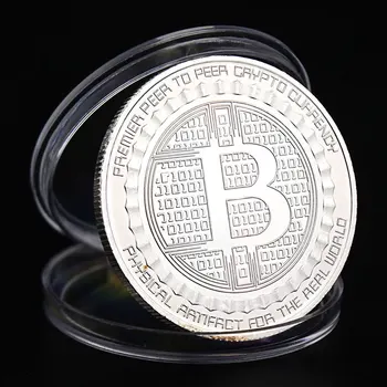 Bitcoin Cryptocurrency Mince Fyzickej Mail Mince Zberateľské Striebro Pozlátené Suvenír Zberu Mince Pamätné Mince Obrázok 2