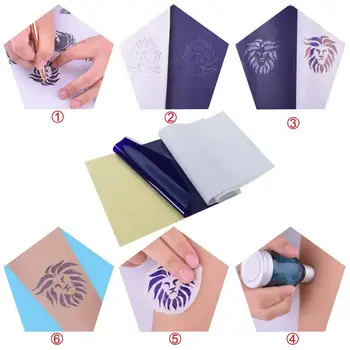 Tetovanie, prenášací Papier pre Tetovanie Dodávky Tepelnej Vzorkovníka kopírovací Papier pre Tetovanie Prenos Stroj, Tlačiareň pre Tetovanie Obrázok 2