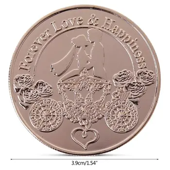 Trojrozmerný ruže lásky Pamätné Mince Kolekcie Darček, Suvenír Art Kov Antiqu Milovníkov Darček