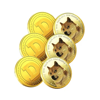 3ks Pozlátené Bitcoin Dogecoin Ethereum Mince Zberateľské Umelecké Zbierky Dar Pamätné Bit BTC ETH Doge Mene Mince