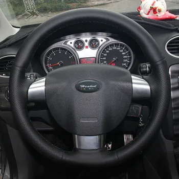 Auto Volant, Kryt pre Ford Focus 2 (3 hovoril) auto styling Mikrovlákna kožené Šnúrky na volante Obrázok 2