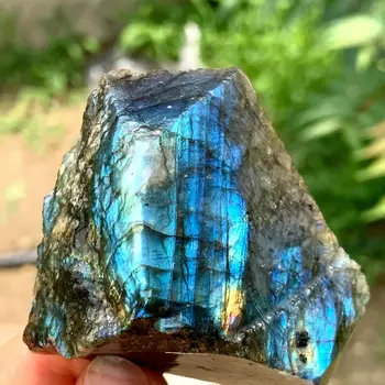 Prirodzené a krásne Labrador crystal surový kameň drsný aura uzdravenie Obrázok 2
