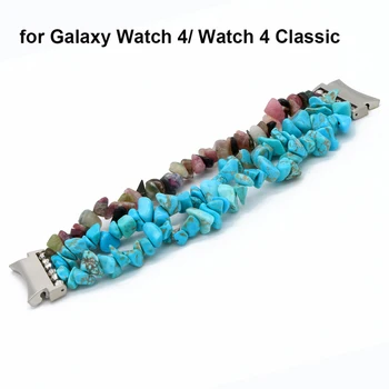 Jewerly Modrým pásom pre Galaxy Sledovať 4 40 mm 44 mm Elegantné Elastické Korálkové Popruh Náramok Náhrada za Samaung Galaxy Sledovať 4 Triedy