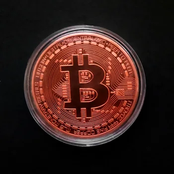 Pozlátené Zberateľskú Darčeky Bitcoin Umelecké Zbierky Fyzickom Zlate Pamätné Mince 1pc Nové Kreatívne Suvenír Bitcoin Mince