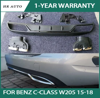 Vhodné pre Mercedes Benz, C-Trieda W205-2018 Správne verzia Nárazníka Difúzor Pery s Výfukových jednoduchá inštalácia