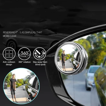 2 Ks 360 HD Blind Spot Zrkadlo Auto Strane Blindspot Ultratenké Auto Príslušenstvo Obrázok 2