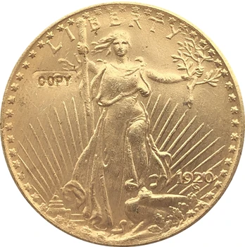 USA v roku 1920, $20 St. Gaudens Mince Kópia Obrázok 2