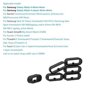 20 mm silikónové gumy slučky pre Samsung Galaxy Sledovať 4 gumy popruh pre Amazfit GTS 3 2 2e His Zepp E kapela zátka upevnite držiak Obrázok 2