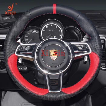 Vlastné kože, ručne šité volant, kryt Pre Porsche Cayenne macan panamera 911 Boxster auto interiérové doplnky