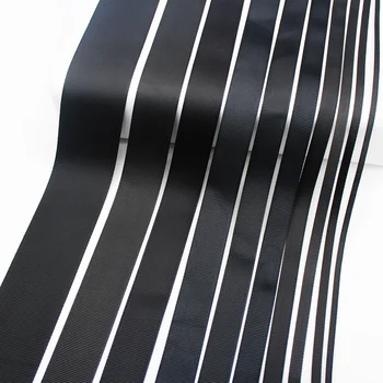 5 Meter/Veľa Black Grosgrain Páse S Nástrojmi Vysoko Kvalitný Polyester Textílie Pásky Pre Ručné Zábal Dekorácie