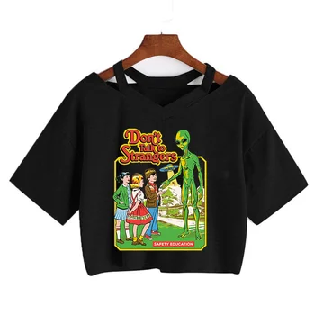Satan T Shirt ženy Satanizmu Zlý Démon Grim Smrti Tričko žena Strašidelné zábavné Reaper T-shirt harajuku horor y2k estetické 90. rokov