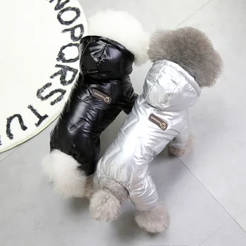 Malé psie oblečenie teplé zimné kabáty pre psy a šteniatka, nepremokavá bunda so psom kapota, kombinézach, oblečenie pre Chihuahua,2021 Obrázok 2