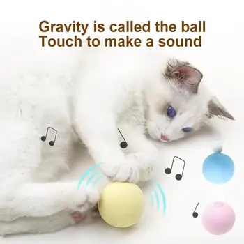 Automatické Rolling Loptu EVA Automatické Koľajových Gravitácie Zvuk Loptu Pet Mačka Mačiatko Teaser Interaktívne Hračky domáce zvieratá