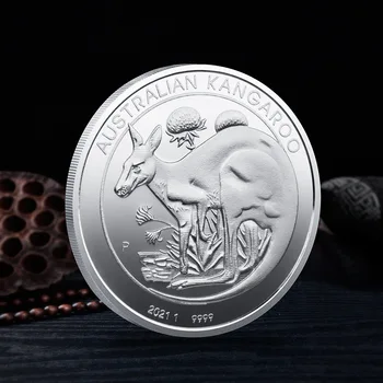Austrálsky Klokan 2021 Pozlátené Mince, Suveníry a Darčeky Roztomilý Zvieratá Domáce Dekorácie Pamätné Mince Zbierky Obrázok 2
