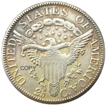 NÁS 1804 Prehodil Poprsie Štvrťroku Dolár Strieborné Pozlátené Kópiu Mince Obrázok 2