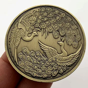 Peacock Medi Á Suveníry a Darčeky Zberateľskú Pamätné Mince Vták Juno Zberateľskú Domáce Dekorácie Mince Obrázok 2