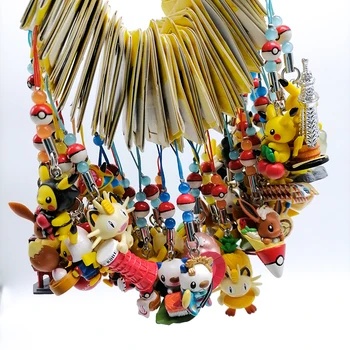 Japonský Štýl Série Pokémon Keychain Pikachu Akcie Obrázok Elf Monster Deti Hračky, Vianočné Darčeky DIY Keychain